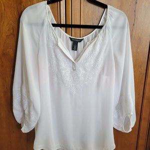 White House | Black Market White Blouse